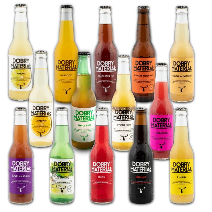 Dobry Materiał napoje 0,33l (różne smaki w kartonie 12 szt.)