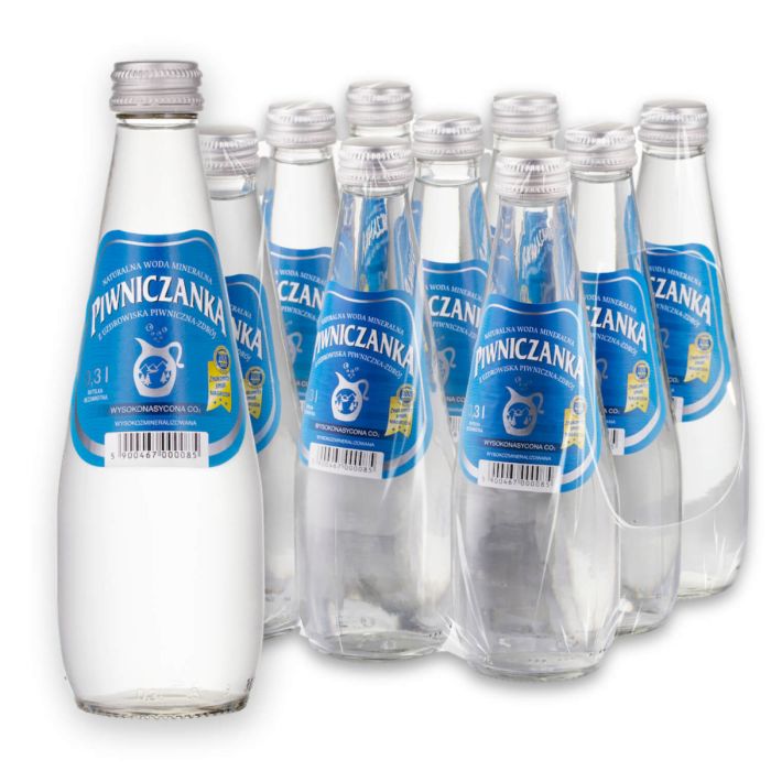 Piwniczanka zgrzewka 9×0,3 l gazowana (wysokonasycona CO2)