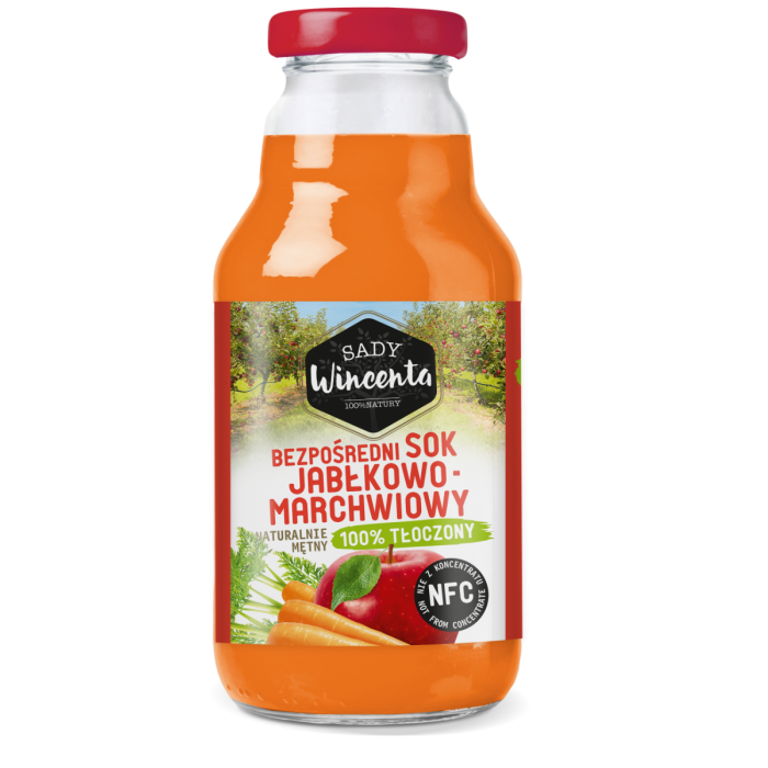 Sok jabłkowo-marchwiowy 0,33lx15