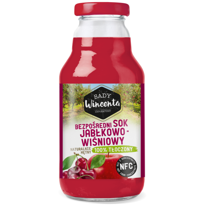 Sok jabłkowo-wiśniowy 0,33lx15