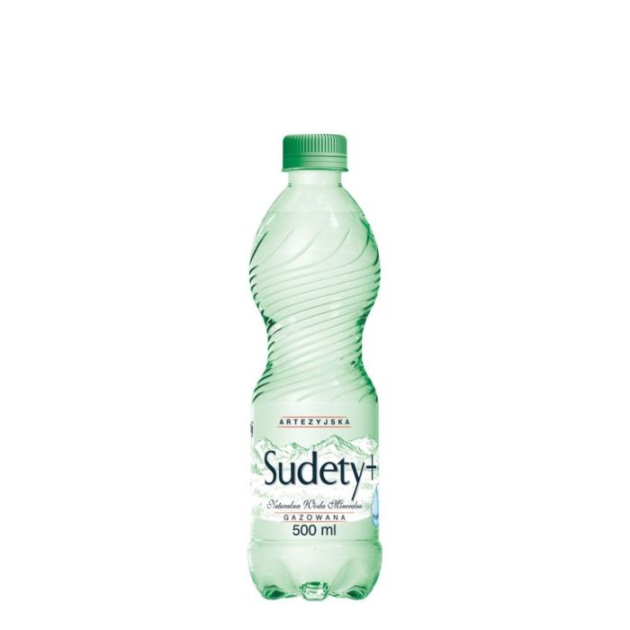 Sudety+ Woda mineralna 0,5Lx12 butelek mocno gazowana