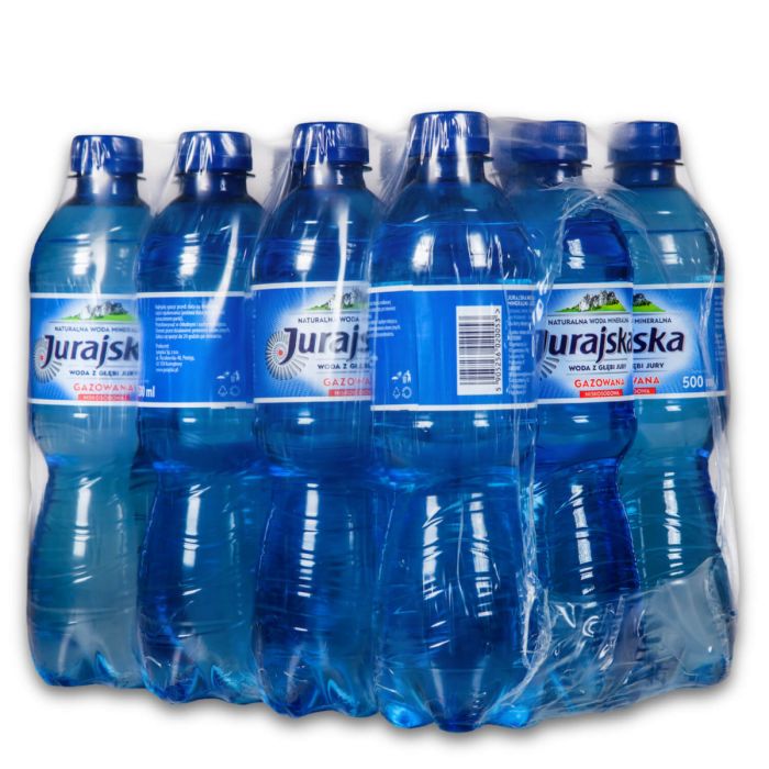 Jurajska gazowana naturalna woda mineralna 0.5Lx12